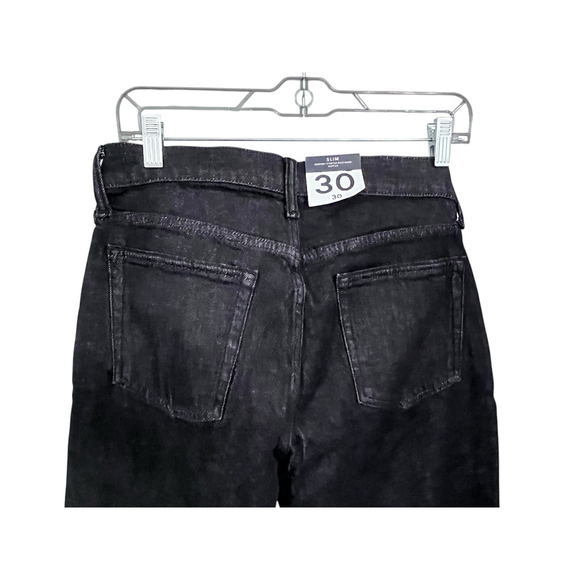 Gap NWT Slim Soft Flex Dark Wash Men's Denim Jeans Size 30x30 Casual Black Zip - Picture 6 of 7